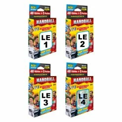 Blue Ocean Handball Bundesliga 2021/22 Sticker + Cards - Alle 4 Eco-Blister