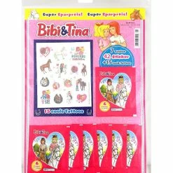 Blue Ocean Bibi & Tina Pferdestarkes Sticker-Album - Multipack Mit 7 Tüten + 20 Tattoos