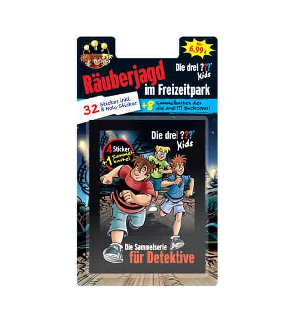 Blue Ocean Die Drei ??? Kids - Räuberjagd Im Freizeitpark Sticker + Cards - Blister
