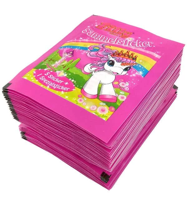 Blue Ocean Filly Unicorn Sticker - 50 Tüten