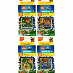 Blue Ocean Lego Jurassic World Serie 2 Trading Cards - Alle 4 Blister