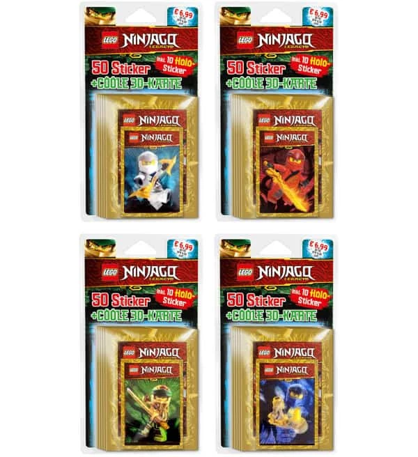 Blue Ocean LEGO Ninjago Legacy Sticker - Alle 4 Blister