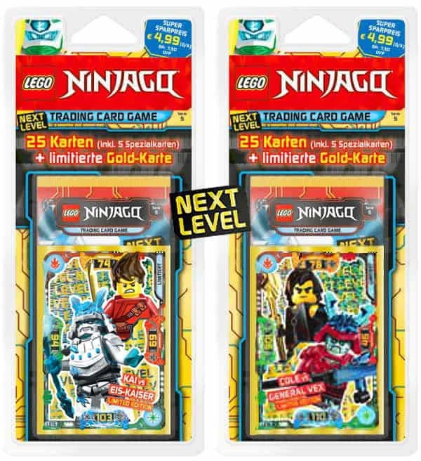 Blue Ocean Lego Ninjago Serie 5 NEXT LEVEL Trading Cards - Beide Blister