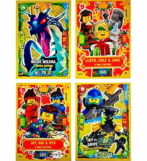 Blue Ocean Lego Ninjago Serie 7 NEXT LEVEL Trading Cards - LE22, LE23, LE24, LE25