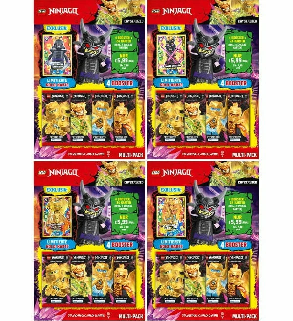 Blue Ocean Lego Ninjago Serie 8 Trading Cards - Alle 4 Multi-Pack