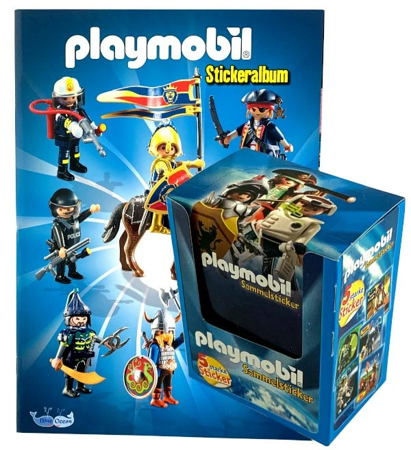 Blue Ocean Playmobil Sticker - Album + Display Mit 50 Tüten